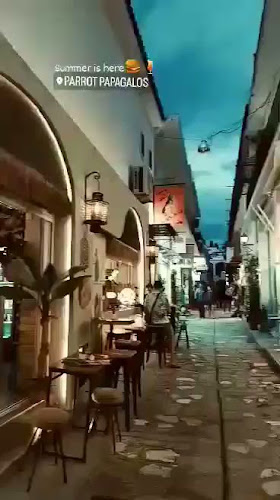 Parrot cocktail & burgers