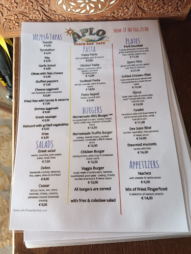 Opinii despre aplo beach bar cafe în Μαστιχάρι - Γαστρονομία και φιλοξενία