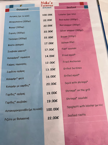 Opinii despre Niko's Taverna în Μύκονος - Γαστρονομία και φιλοξενία